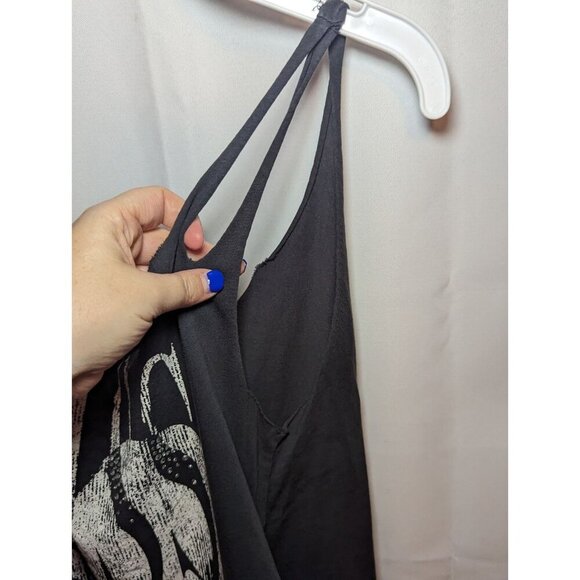Miss Me Raw Edge Black Tank Women's Size Medium Oversized - Picture 7 of 13